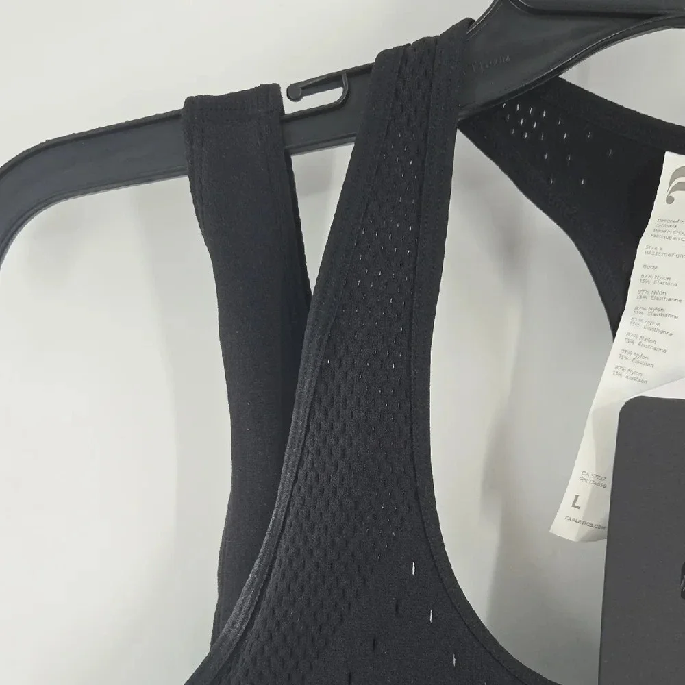 Fabletics Black Racerback Sports Bra L NWT